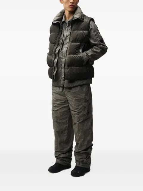 C.P. Company Eco-Chrome R Mixed Hooded Down Gilet