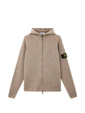 Stone Island ribbed-knit Compass-patch hoodie