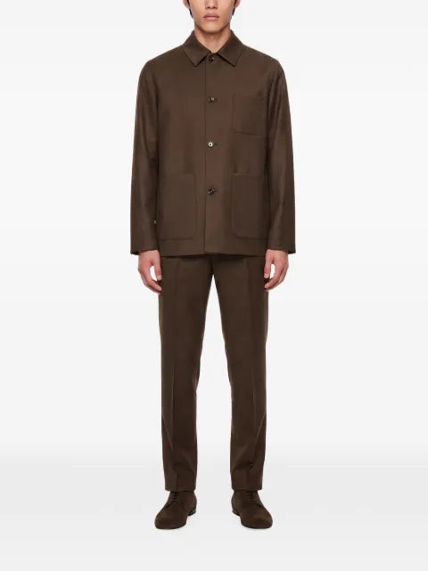 Lardini patch-pocket shirt jacket