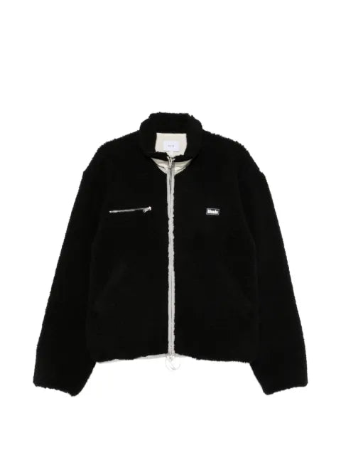 RHUDE logo-patch fleece jacket