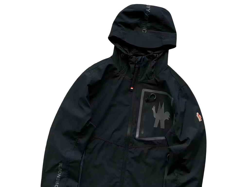 Moncler Grenoble Black Hooded Zip-Up Jacket