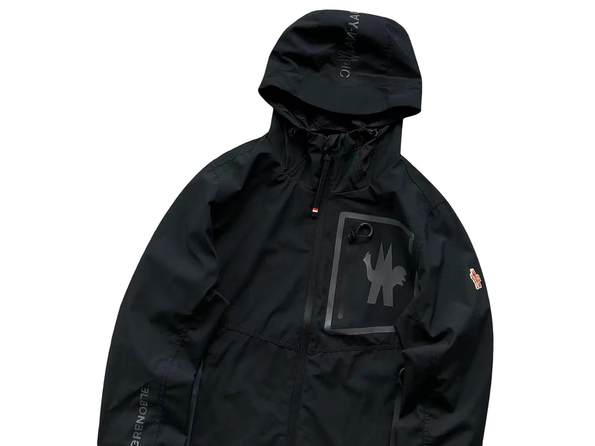 Moncler Grenoble Black Hooded Zip-Up Jacket
