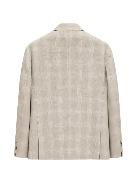 Tombolini check-pattern notched-lapels blazer