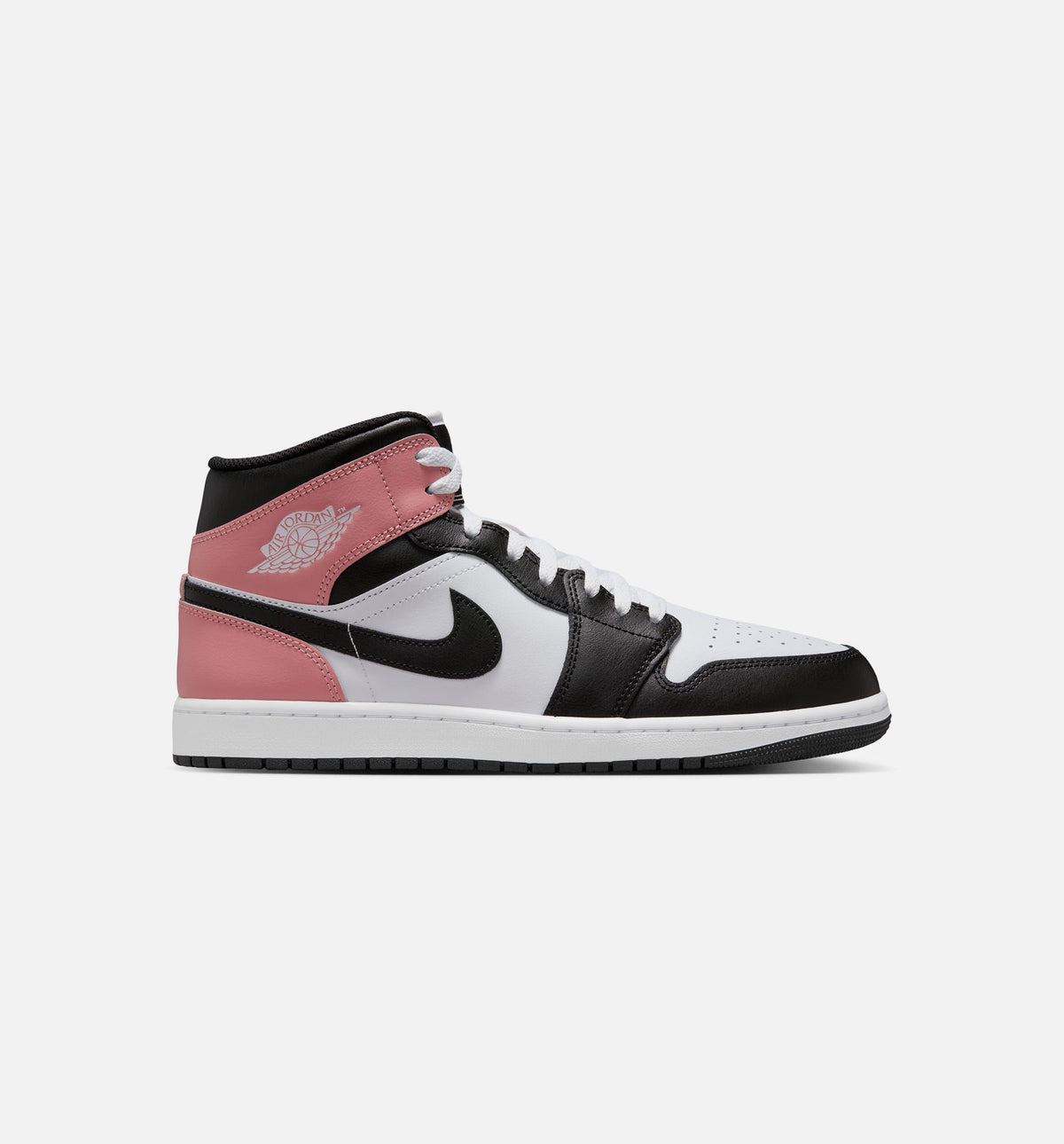 Air Jordan 1 Mid Men's Sneakers | White/Rust Pink/Black