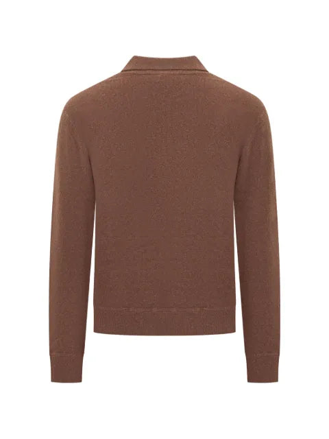 K-Way quarter-zip polo-collar sweater
