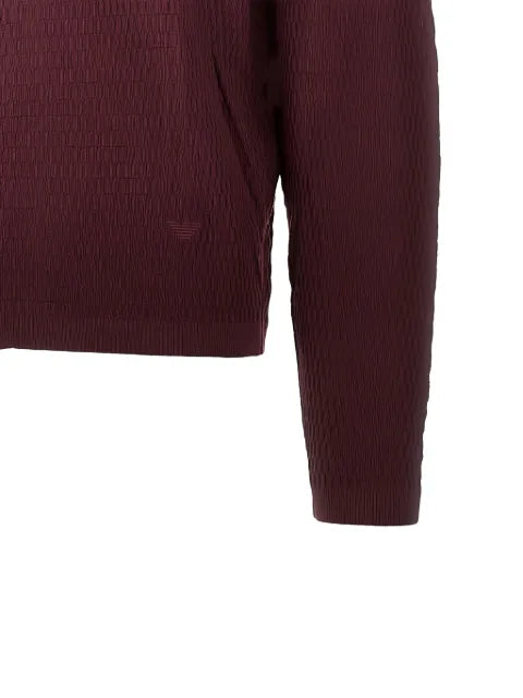 Emporio Armani textured zip-up cardigan