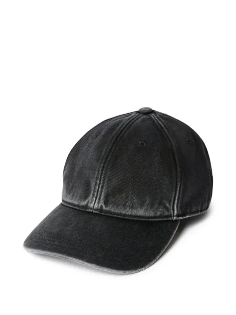 OUR LEGACY baseball cap in cotton satin with enzyme wash