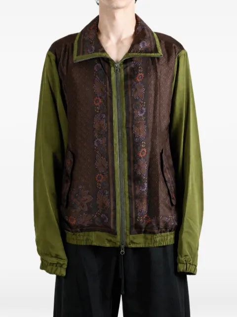 Vowels floral-print panelled jacket