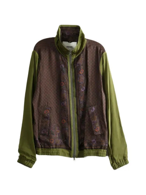 Vowels floral-print panelled jacket