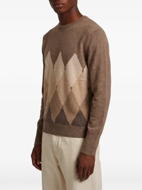 Ballantyne diamond-pattern cashmere sweater