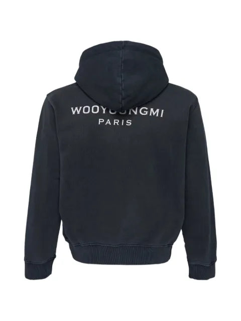Wooyoungmi logo-print washed hoodie