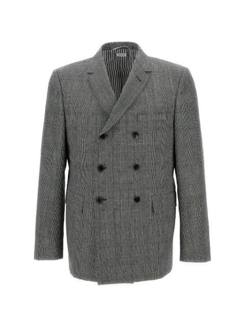 Thom Browne Prince of Wales-check double-breasted wool blazer