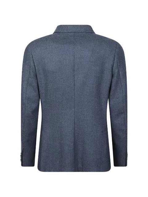 Zegna herringbone-knit blazer