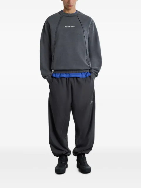 A-COLD-WALL* logo-print raw-edge sweater