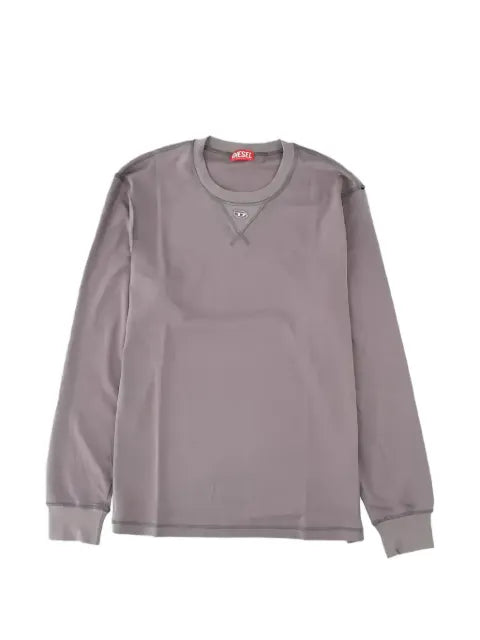 Diesel logo-plaque long-sleeved sweater