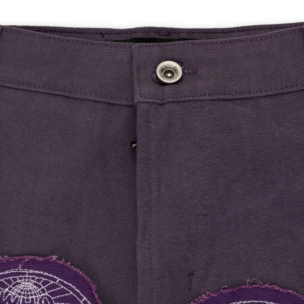Purple Dual Patch Pocket Cargo Pants
