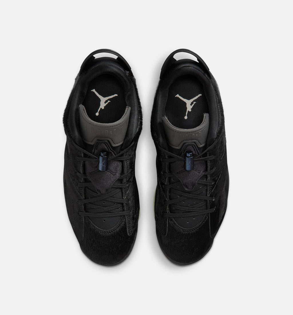 Air Jordan 6 Retro Low Blackout Women's Sneakers - Black / Black