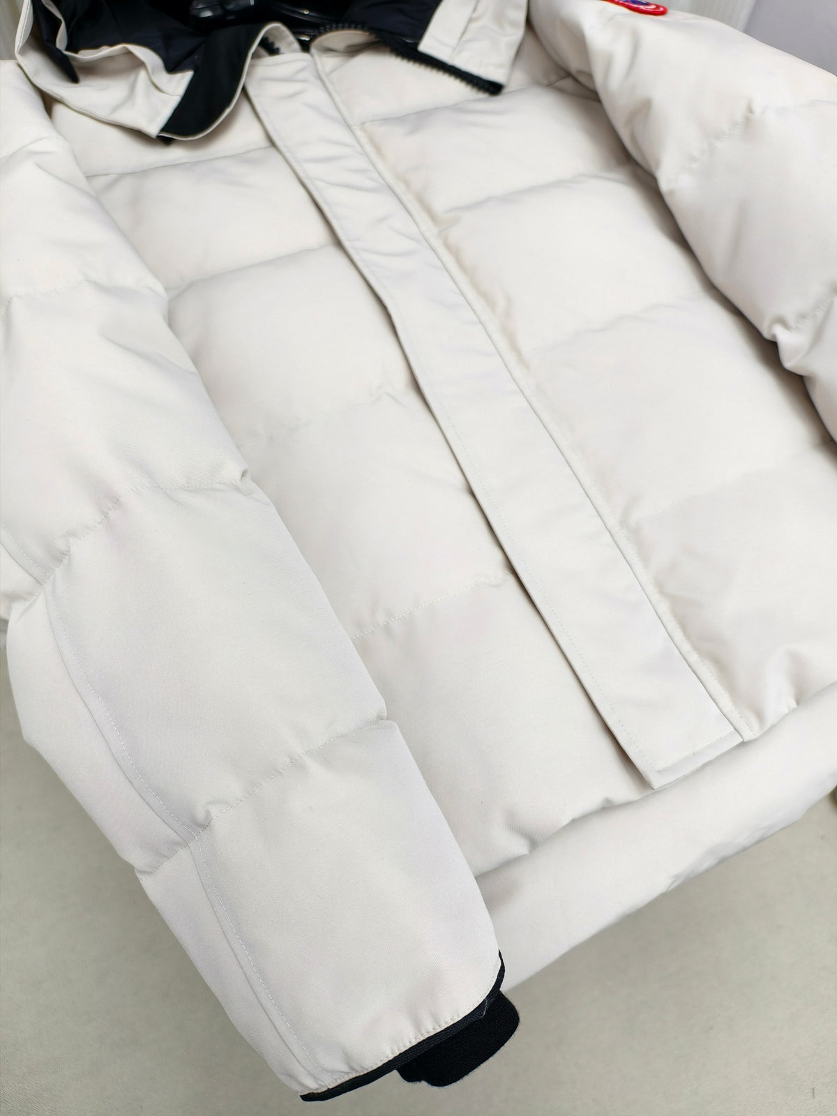 Canada Goose Quilted White Hooded Puffer Jacket
