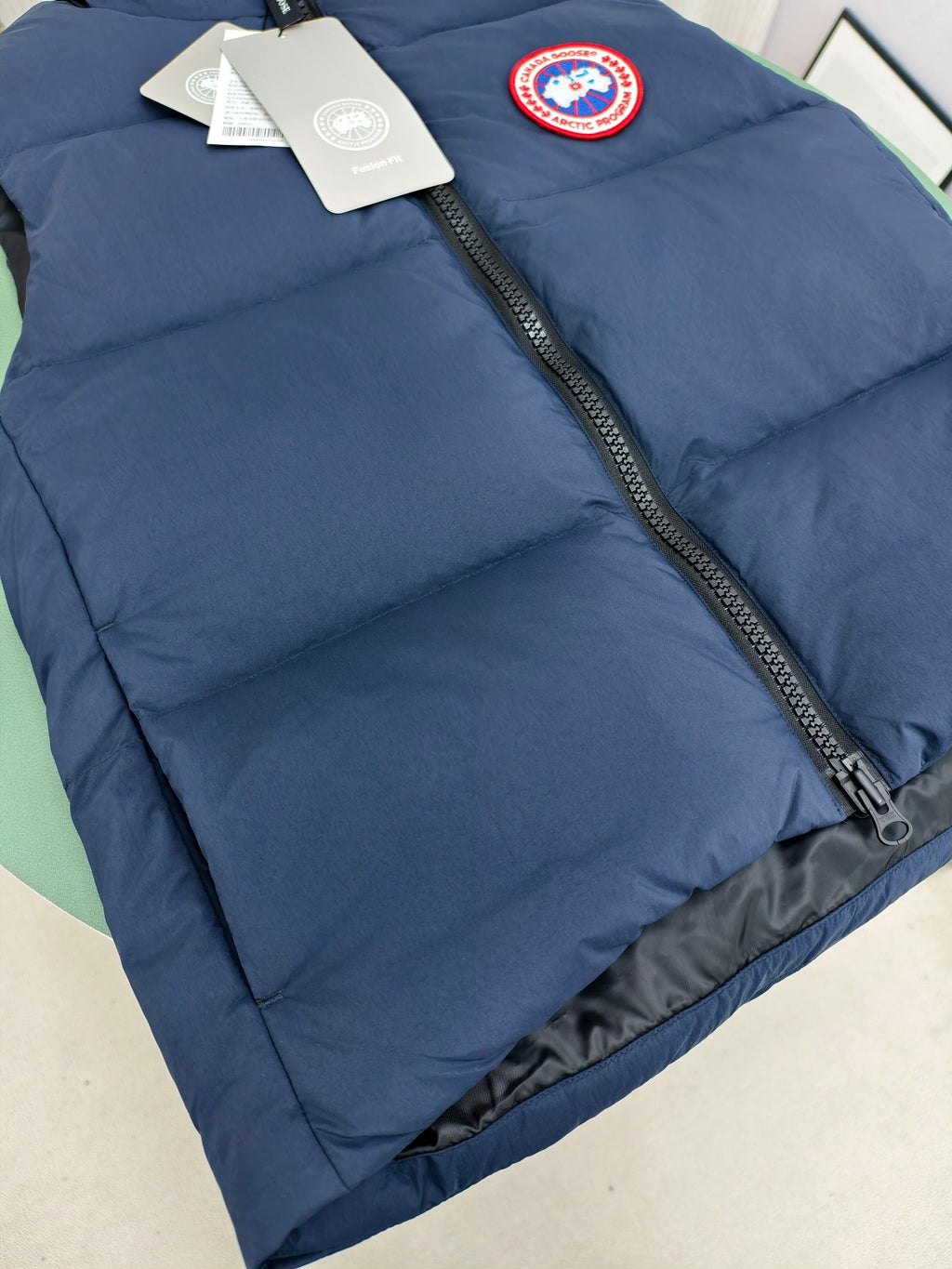 Canada Goose Stand-Collar Navy Blue Quilted Vest