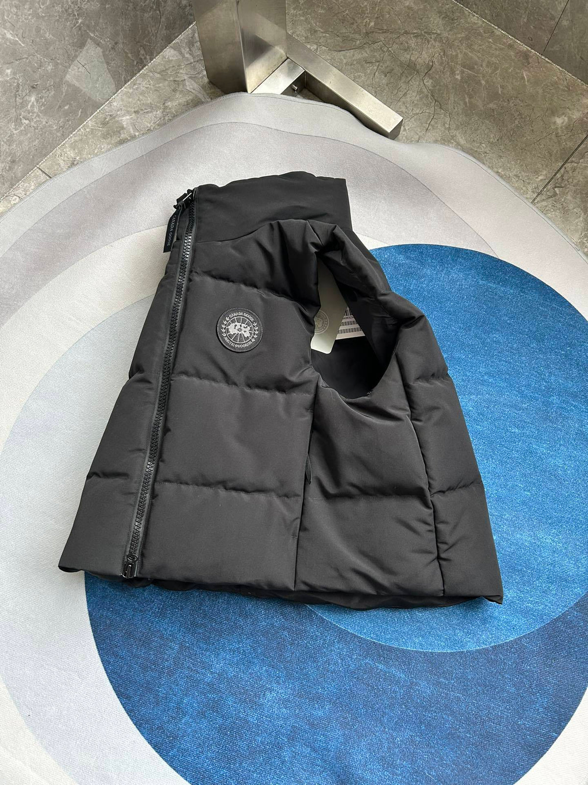 Canada Goose Quilted Black Zip-Front Puffer Vest