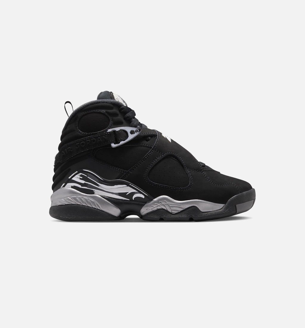 Air Jordan 8 Retro Chrome Black & Light Graphite Grade School Lifestyle Shoe