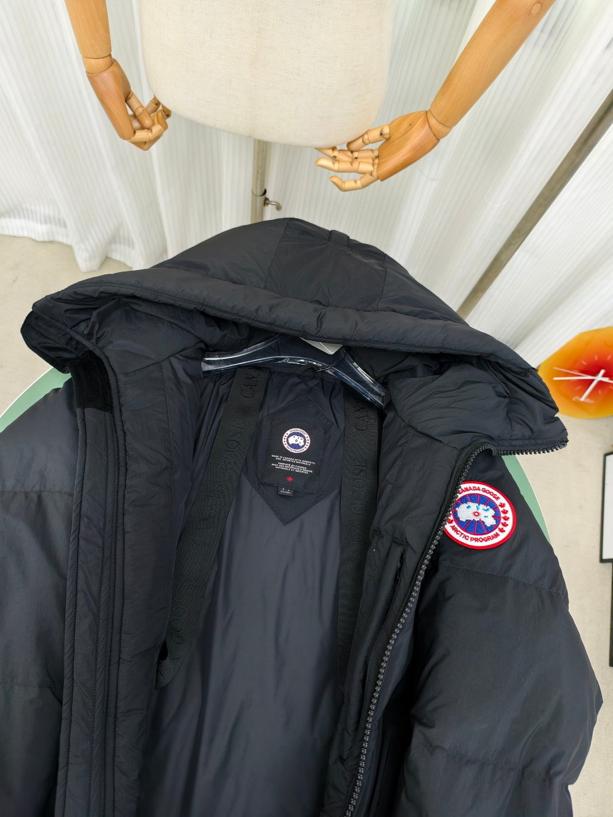 Canada Goose Quilted Black Hooded Zip-Front Puffer Jacket