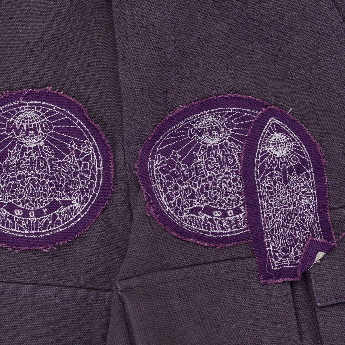 Purple Dual Patch Pocket Cargo Pants