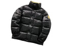 Moncler Glossy Black Stand-Collar Quilted Puffer Jacket