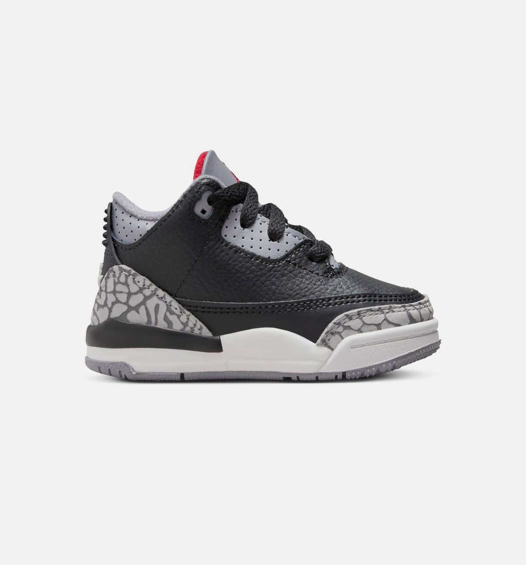 Air Jordan 3 Retro Black Cement Infant/Toddler Lifestyle Shoe - Black/Fire Red/Cement Grey/Summit White