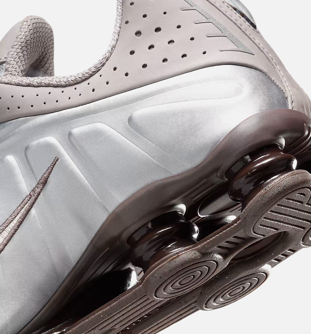 Shox R4 Men's Lifestyle Shoes - Cave Stone / College Grey / Baroque Brown