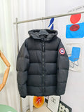 Canada Goose Quilted Black Hooded Zip-Front Puffer Jacket