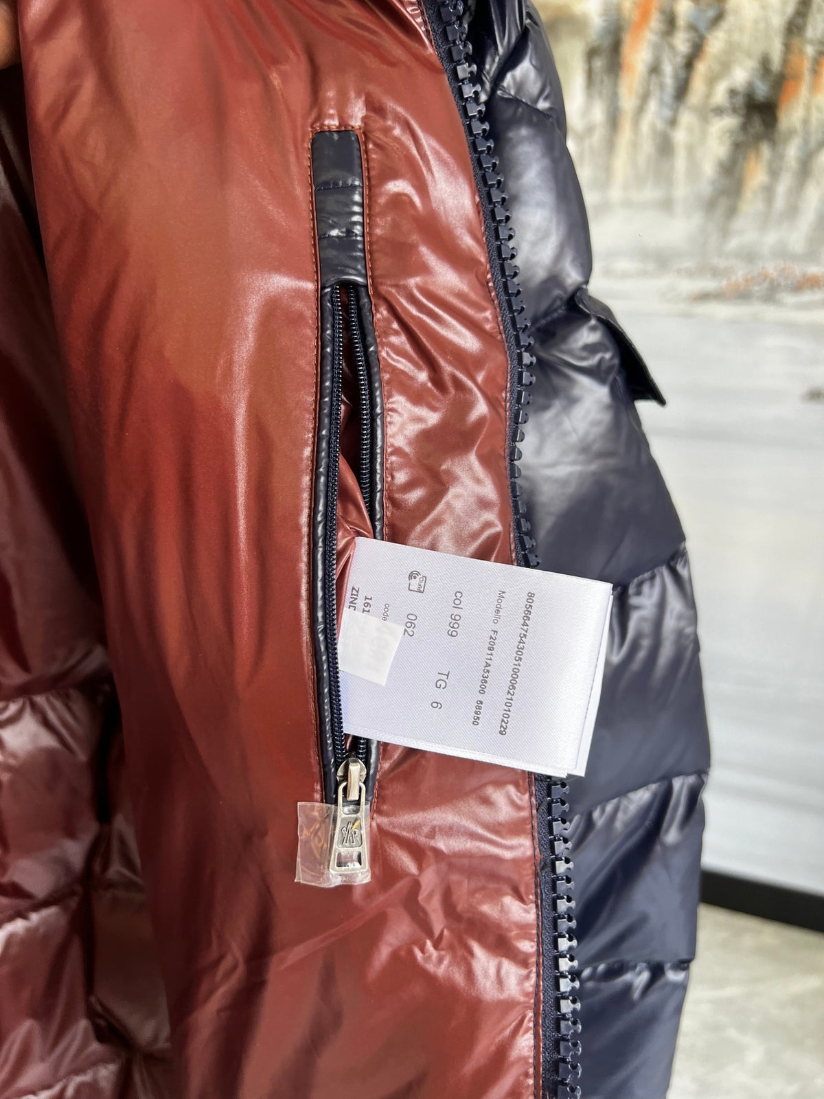 Moncler Glossy Navy Blue Hooded Quilted Puffer Jacket