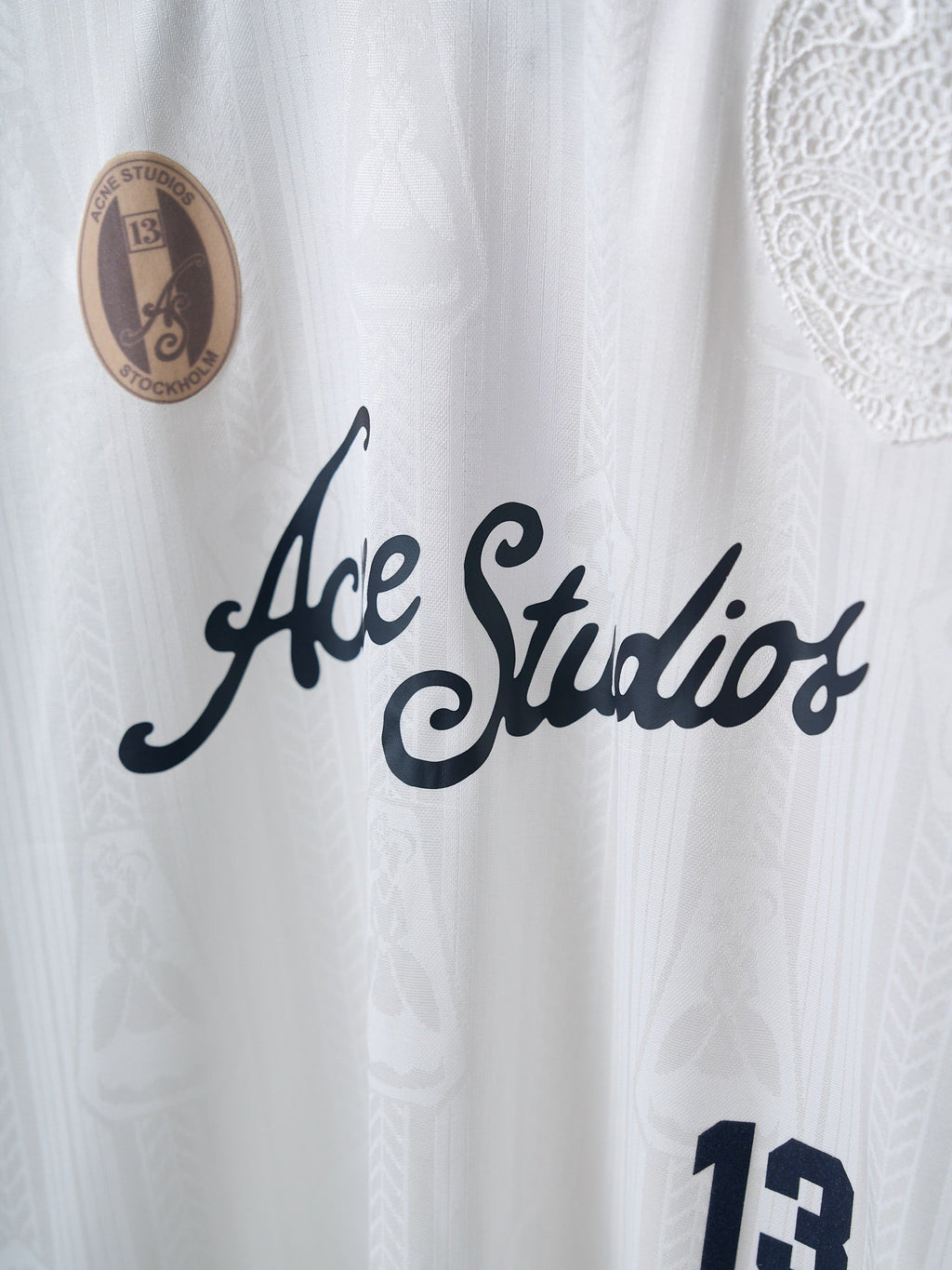 Acne Studios Unisex Number 13 Sport‑Inspired Long‑Sleeve Jersey Top