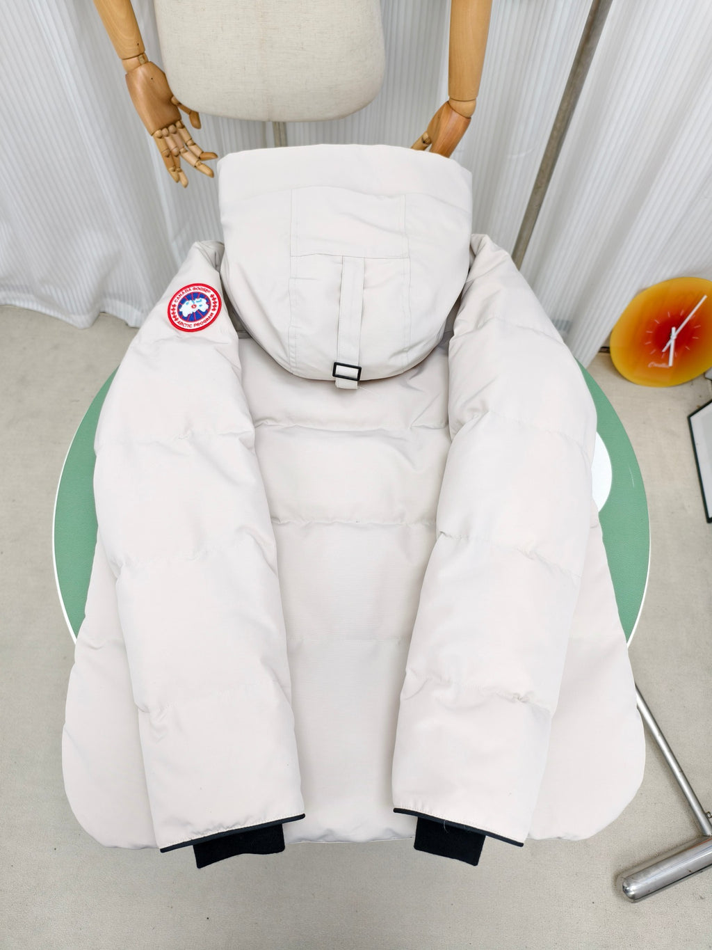 Canada Goose Quilted White Hooded Puffer Jacket