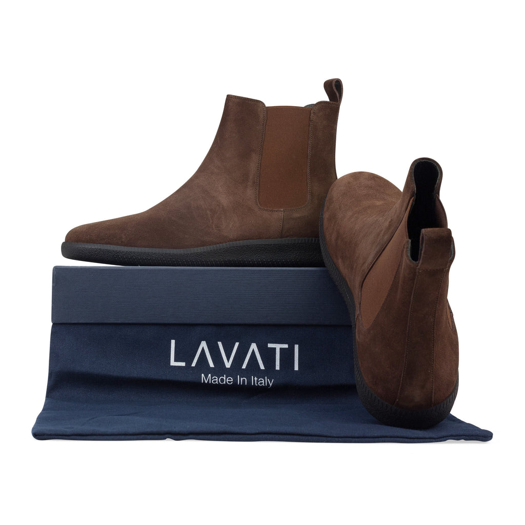 Brown Suede Chelsea Boots