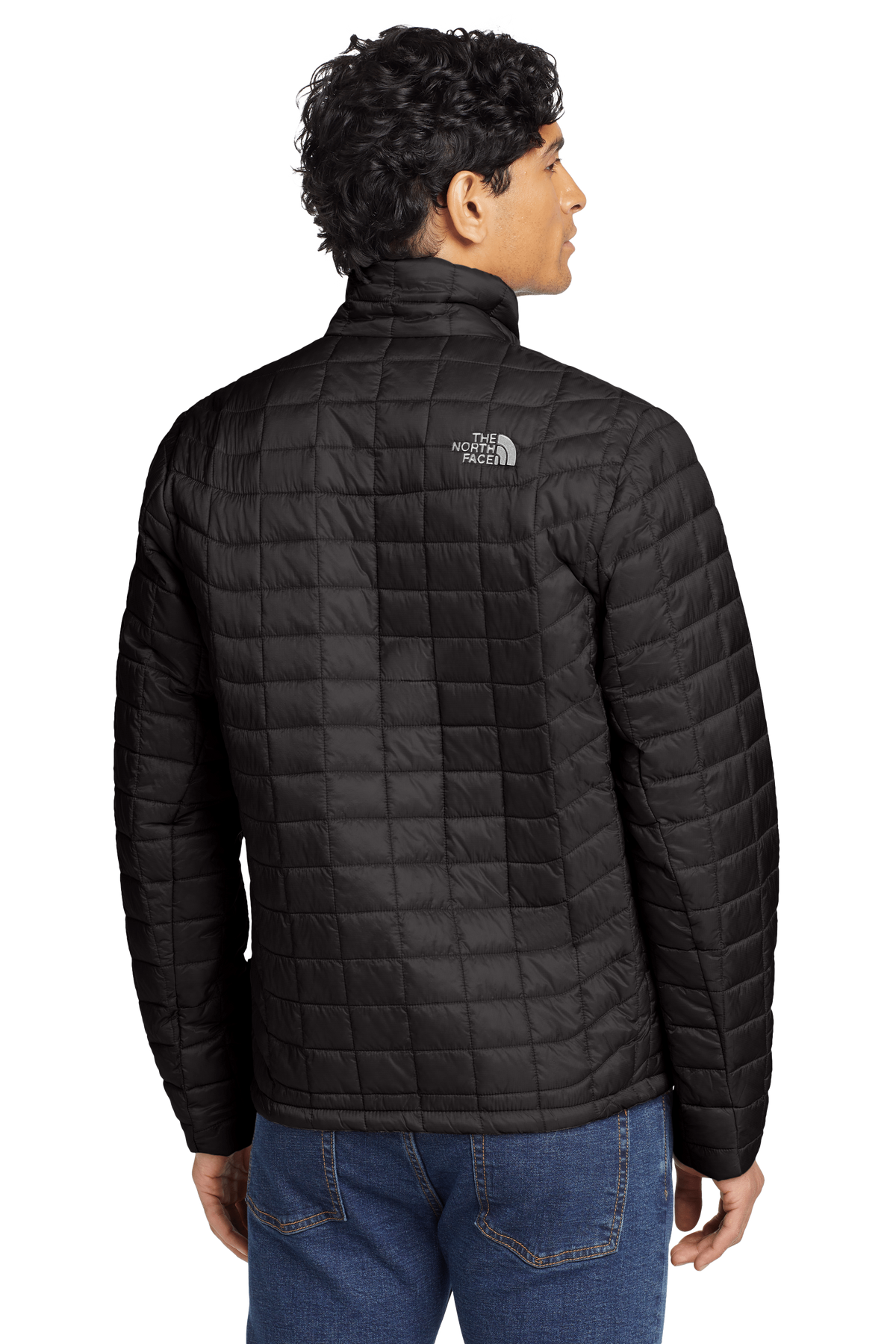 The North Face Grid-Quilted Black Stand-Collar Jacket