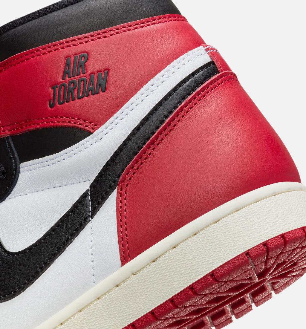 Air Jordan 1 Retro High OG Black Toe Men's Lifestyle Shoes - White Black Varsity Red Sail