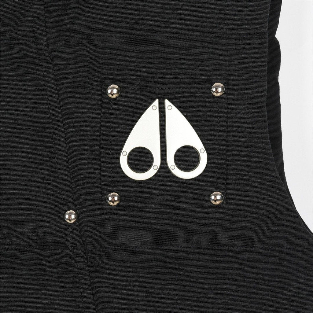 Moose Knuckles Black Quilted Zip-Front Puffer Vest