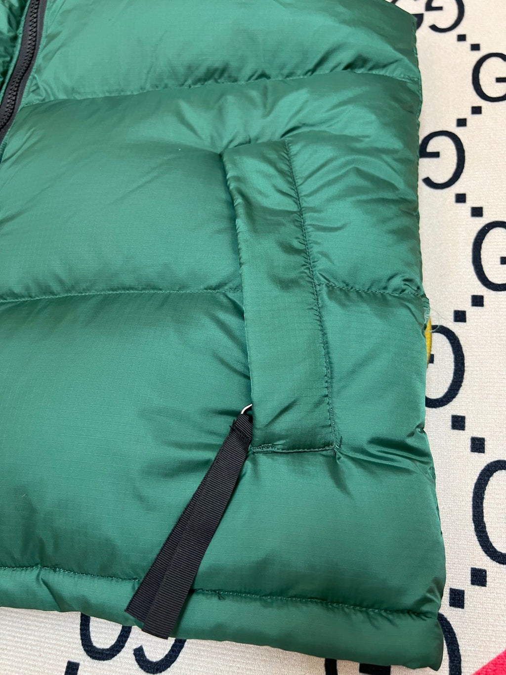 The North Face Quilted Forest Green and Black Puffer Vest