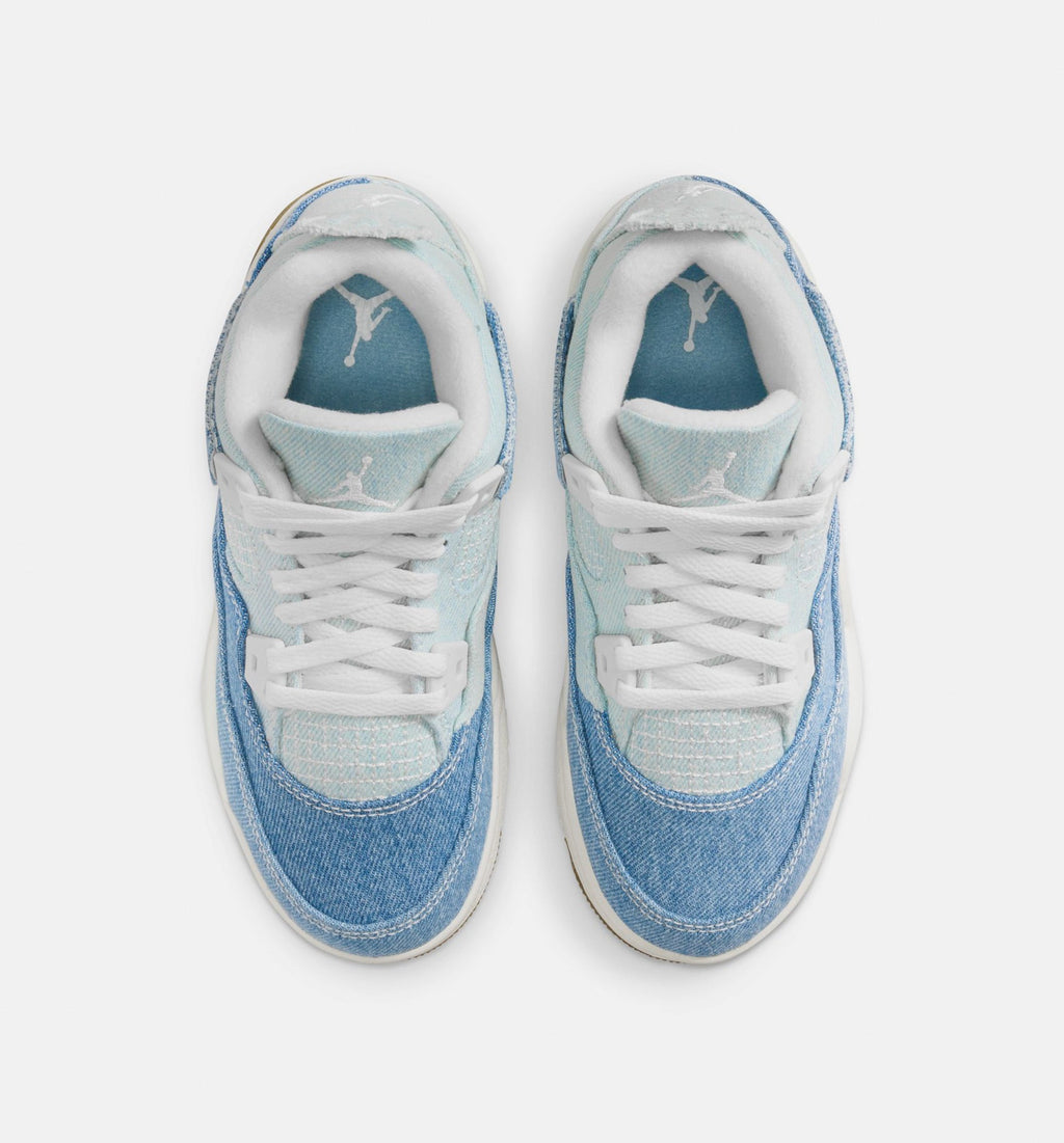 Air Jordan 4 Retro “Worn Blue” Preschool Shoes