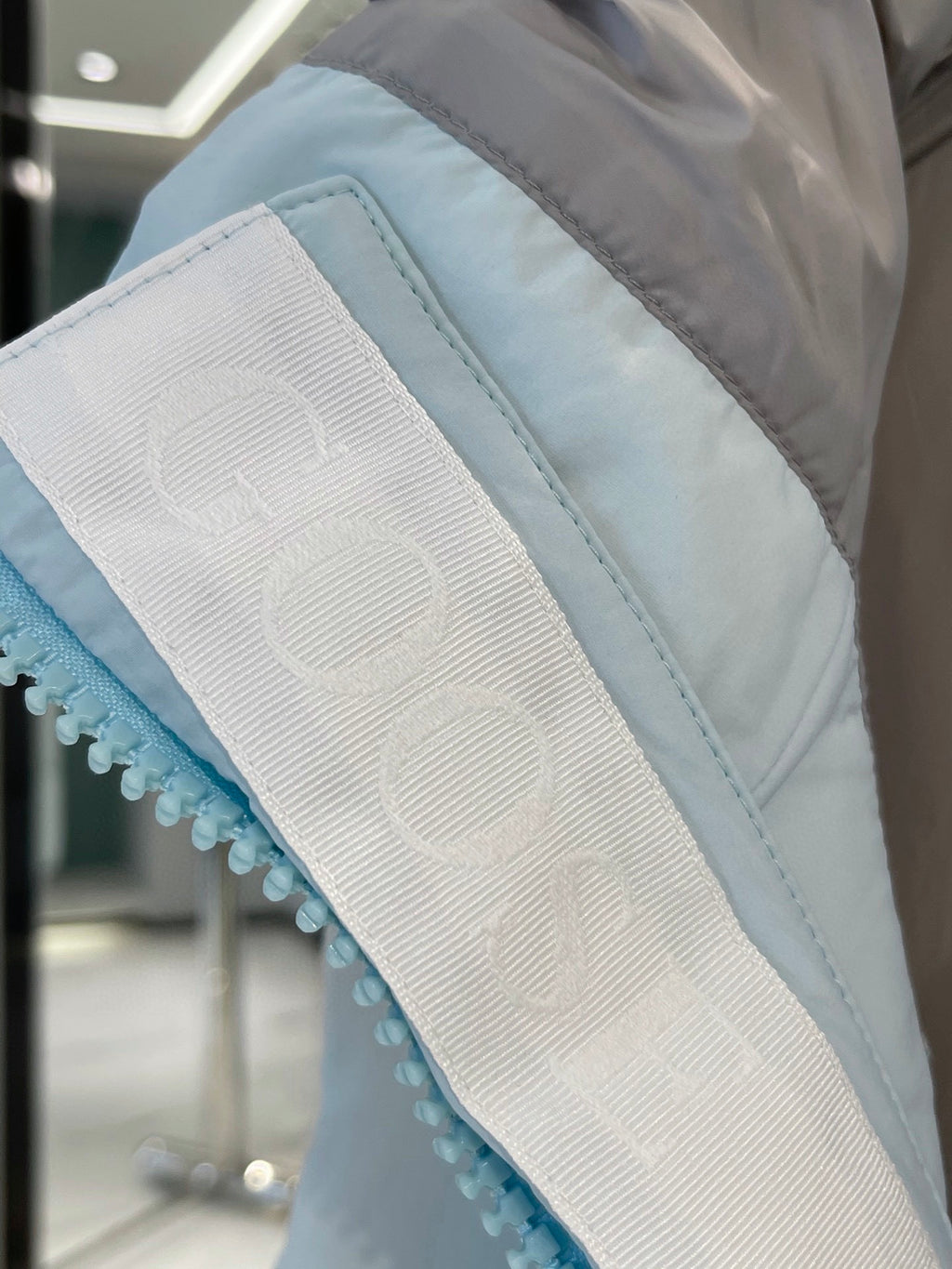 Canada Goose Quilted Light Blue Zip-Front Puffer Vest