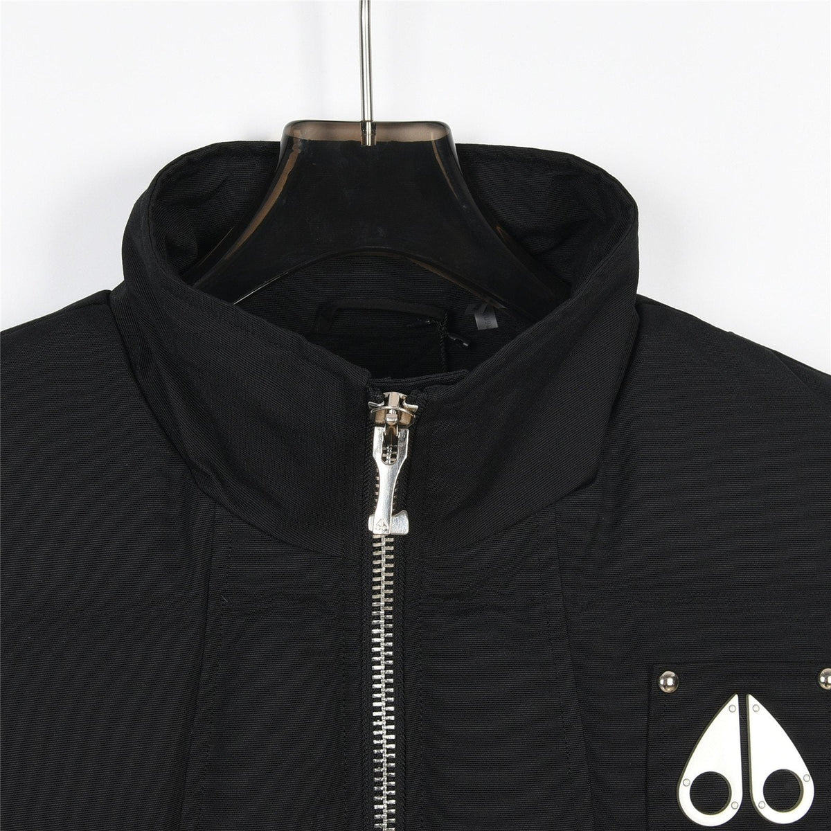 Moose Knuckles Black Quilted Zip-Front Puffer Vest