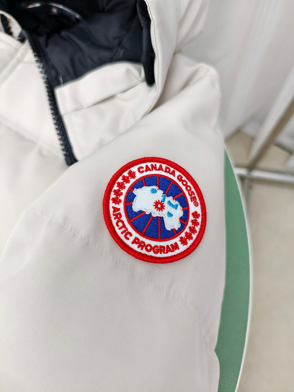 Canada Goose Quilted White Hooded Puffer Jacket