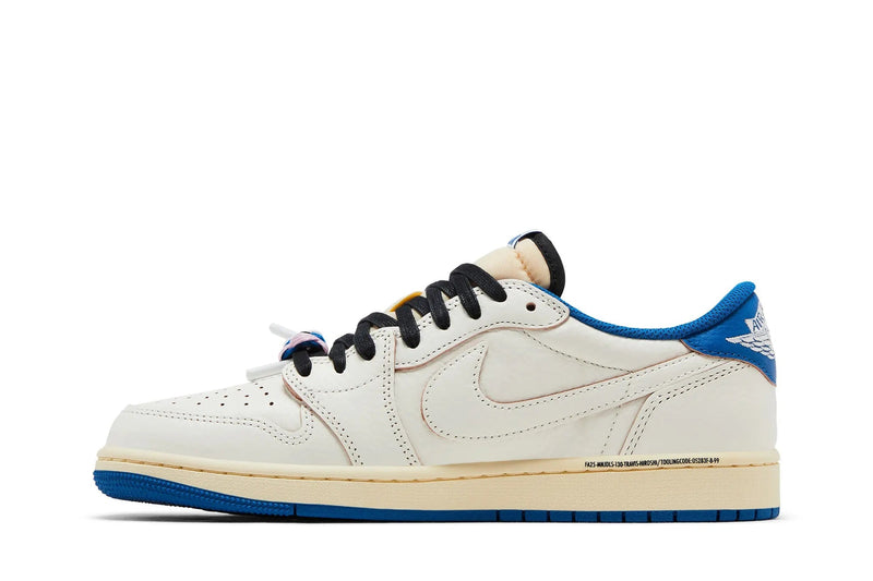 Air Jordan 1 Low OG SP – Fragment Design x Travis Scott 'Sail / Military Blue'