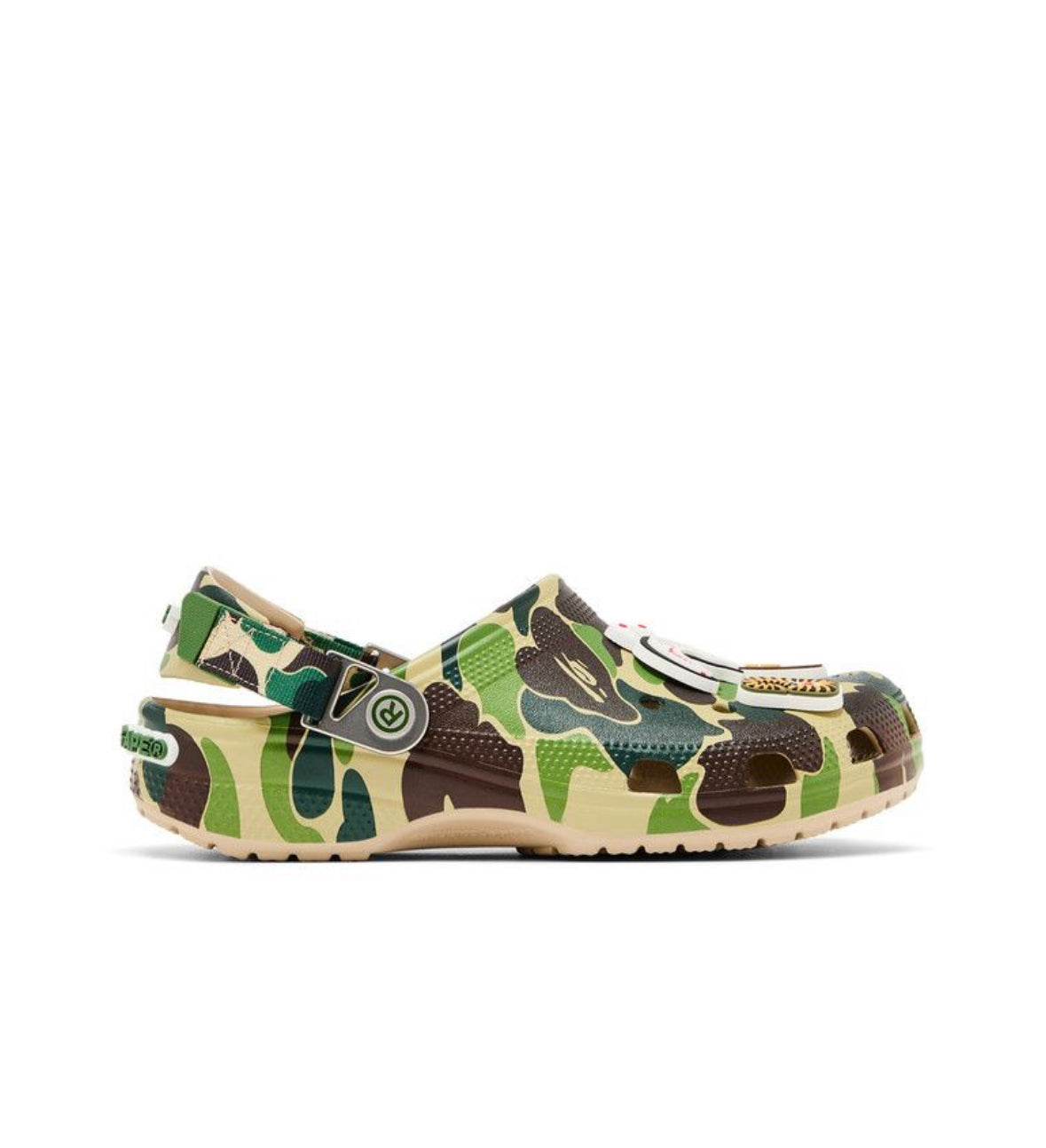 BAPE x Crocs Camo Green
