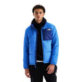 The North Face Quilted Bright Blue and Navy Stand-Collar Jacket