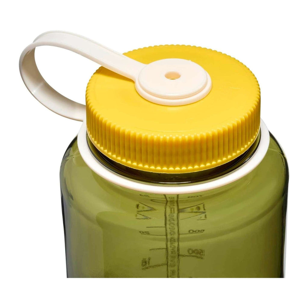 Nalgene 1L Wide Mouth Tritan Sustain Water Bottle: Oil Green/ Freesia