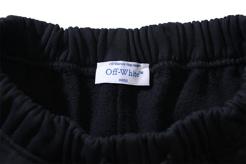 Off-White Virgin Mary Graphic Relaxed-Fit Casual Shorts Unisex