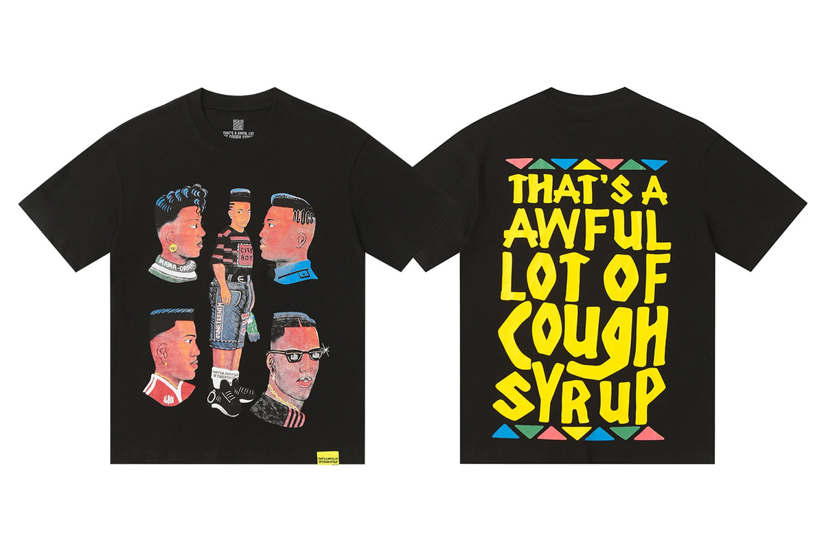 ALOCS Cough Syrup Multi‑Vintage Graphic Oversized Tee Streetwear