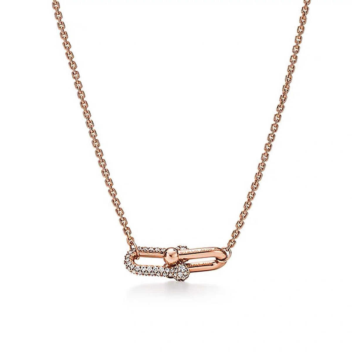 Tiffany Style Horseshoe 18K Gold-Plated Necklace